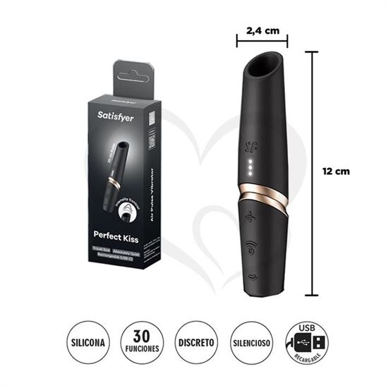 Perfect Kiss - Estimulador por ondas de presion con carga USB